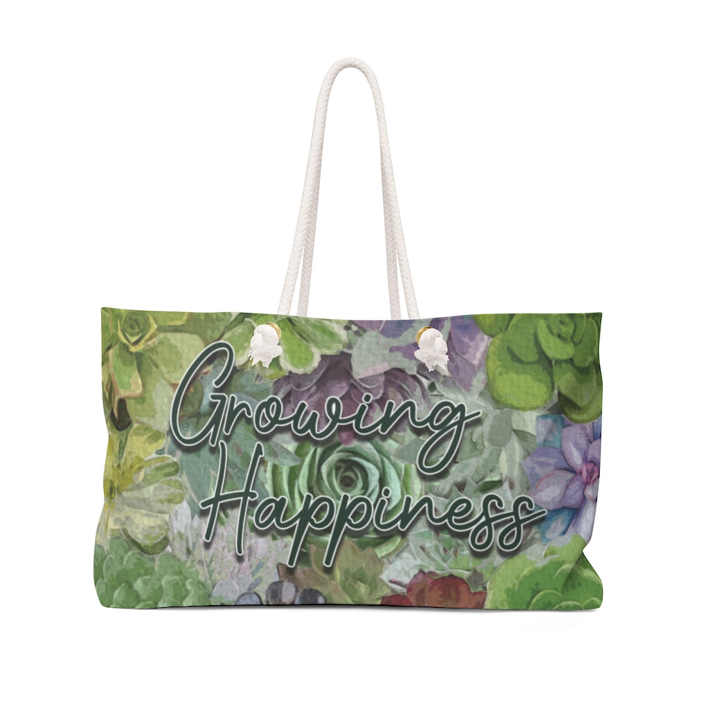 Succulent 'Growing Happiness' Tote/Bag